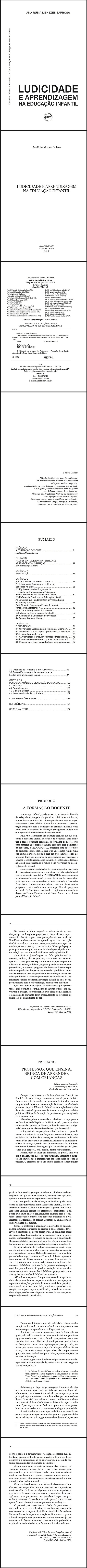 LUDICIDADE E APRENDIZAGEM NA EDUCAÇÃO INFANTIL<br>COLEÇÃO CIÊNCIAS ABERTA, N° 11